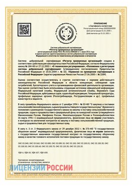 Приложение к сертификату для ИП Жуковка Сертификат СТО 03.080.02033720.1-2020